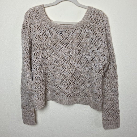 a.n.a. Large lace like Gold & Light Brown Sweater - Picture 2 of 8
